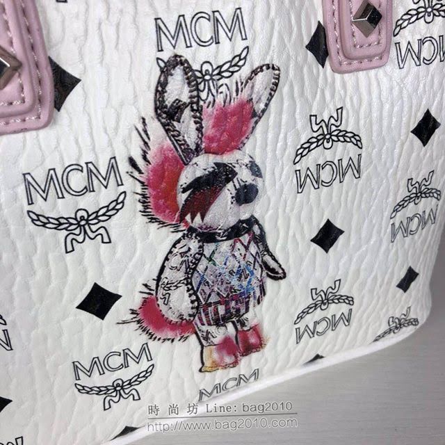 MCM女包 原單 6203 MCM兔子款 新款迷你購物袋 3D絲印兔子 可手拎單肩斜挎  mdmc1427